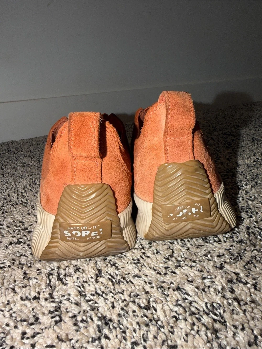 Sorel Out n About Plus Slip-On Sneakers Rust Orange Suede Women's Size 10